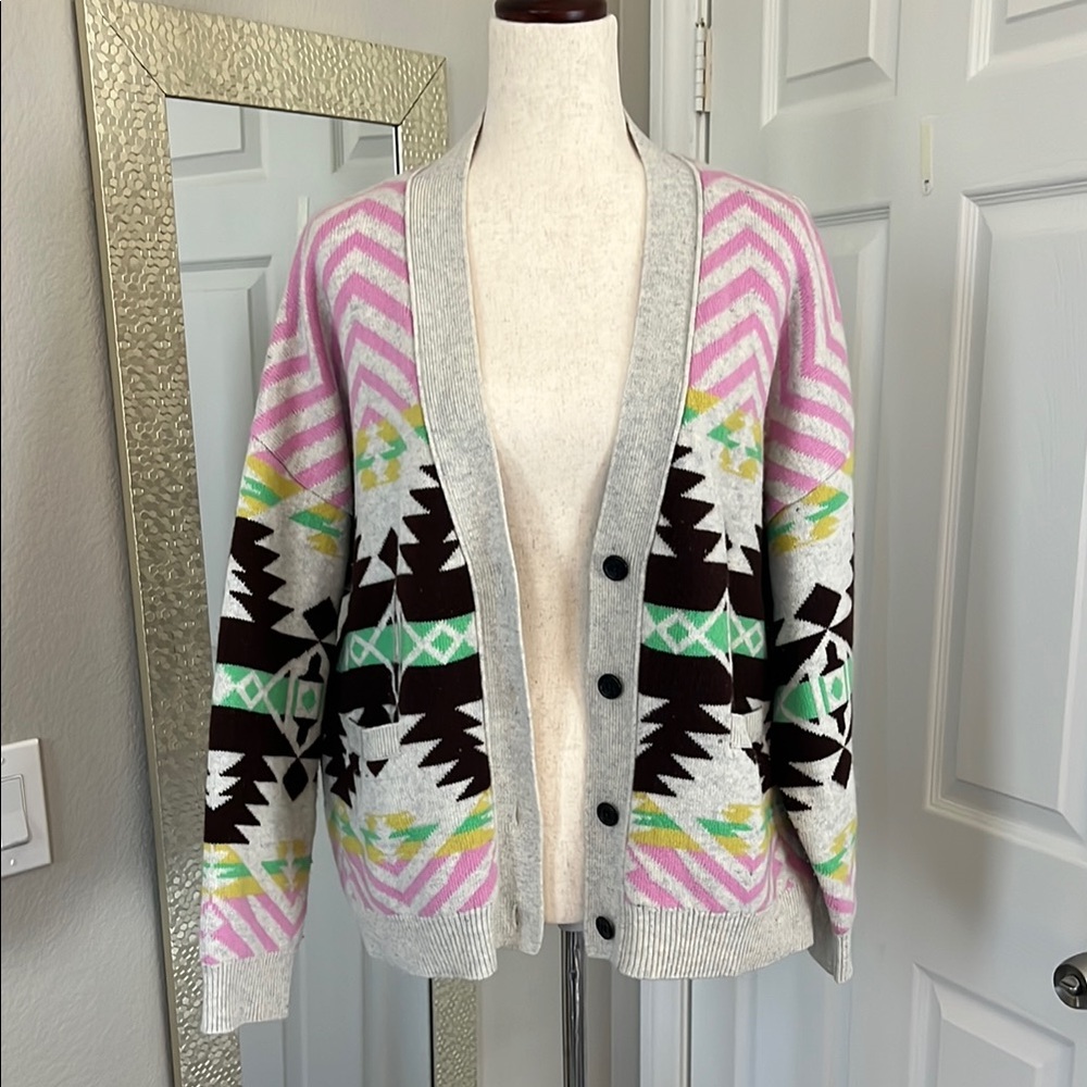 Jumper 1234 Cashmere/Wool Oversized Cardigan Sweater - Size 3 (UK 12)